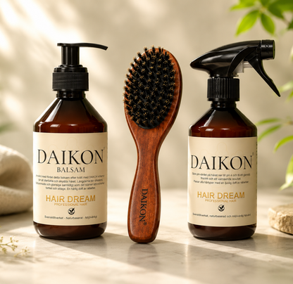 DAIKON Kit no.2 - Leave-In, Balsam och Svinborste