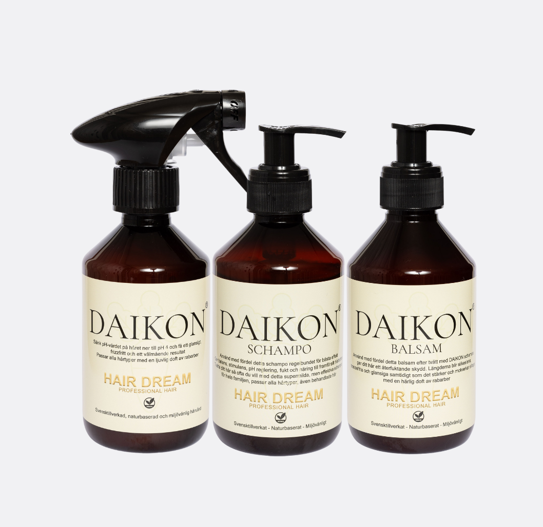 DAIKON Kit - Schampo - Balsam - Leave-In 250 ml